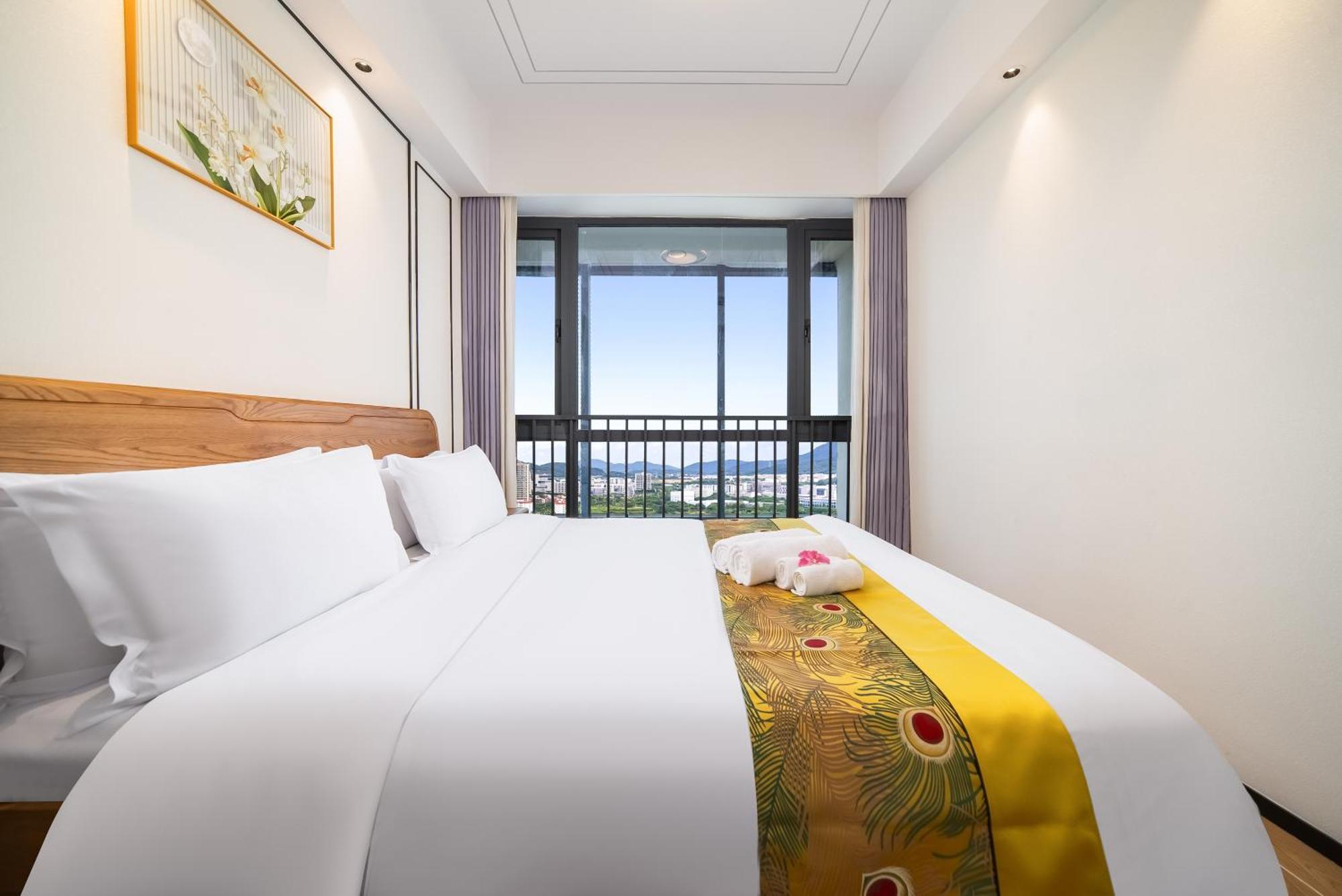 Puhai Sea View Apt By Hailan Tour At Sanya Yazhou Bay#Only 100 Meters To Beach And Sea Swimming Area Kültér fotó
