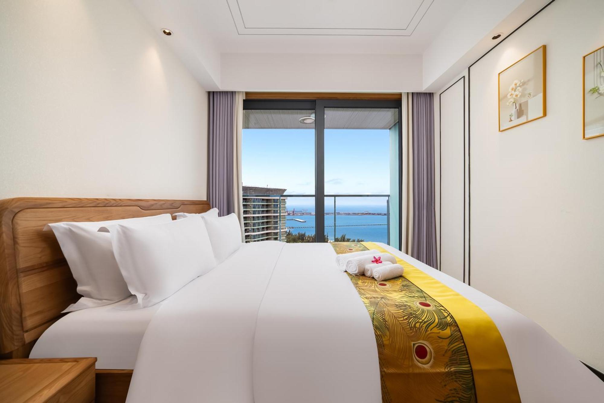 Puhai Sea View Apt By Hailan Tour At Sanya Yazhou Bay#Only 100 Meters To Beach And Sea Swimming Area Kültér fotó