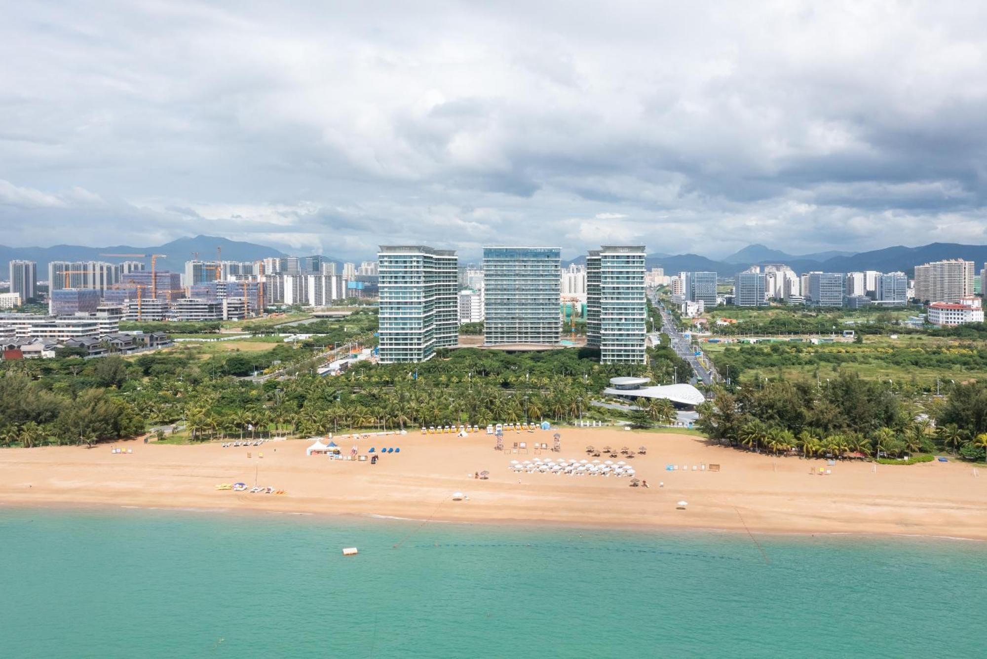 Puhai Sea View Apt By Hailan Tour At Sanya Yazhou Bay#Only 100 Meters To Beach And Sea Swimming Area Kültér fotó