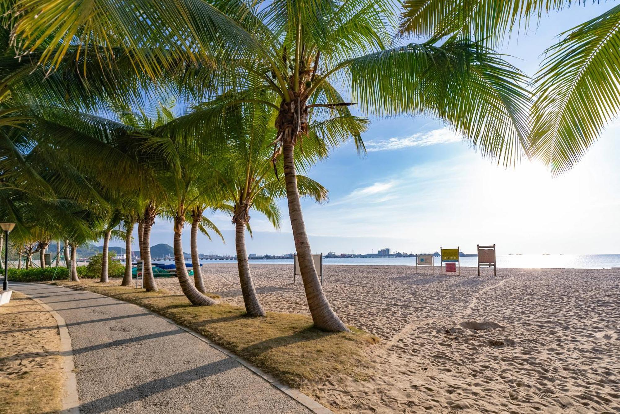 Puhai Sea View Apt By Hailan Tour At Sanya Yazhou Bay#Only 100 Meters To Beach And Sea Swimming Area Kültér fotó